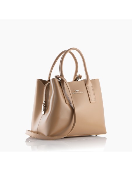 Bolso beige mediano