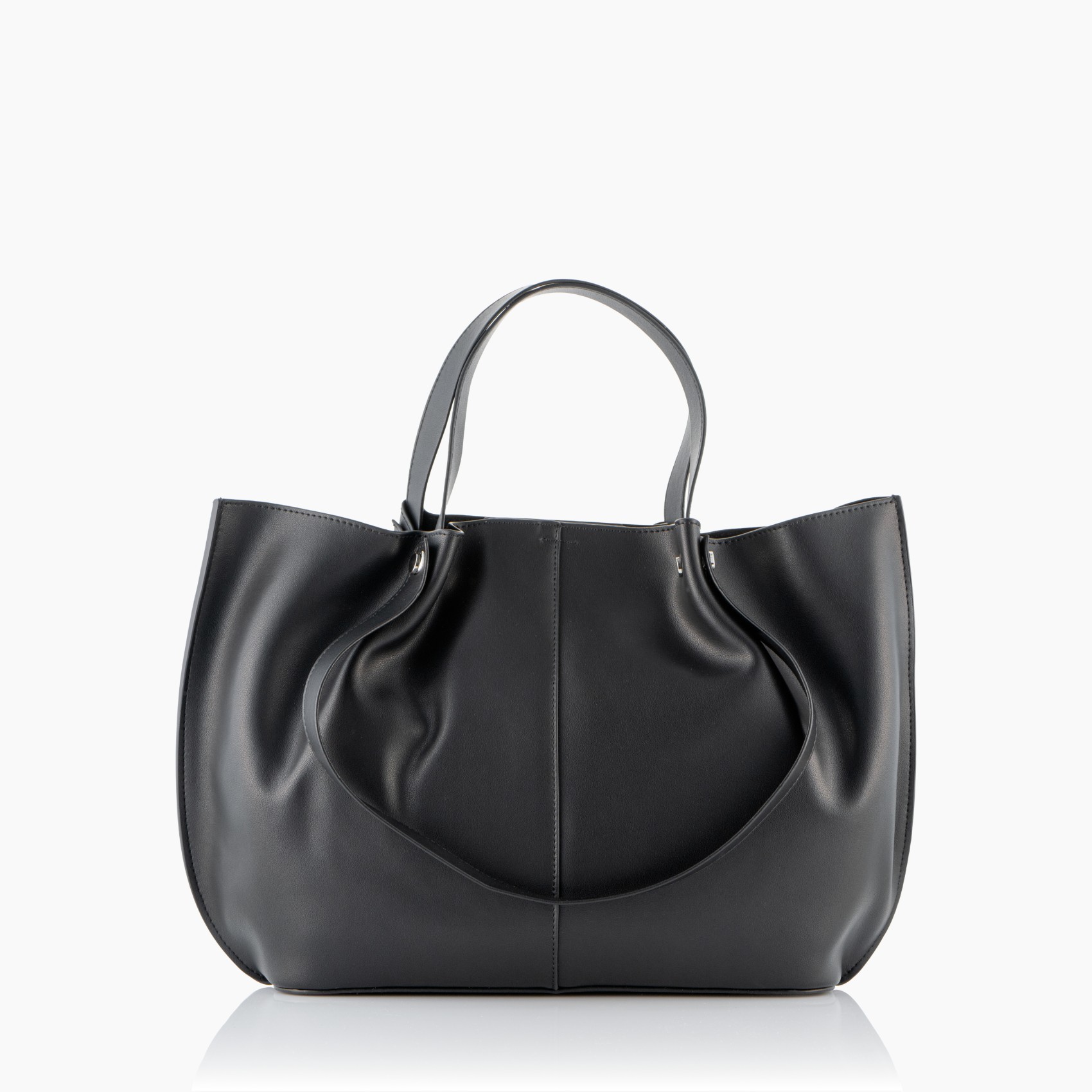 Trasera bolso piel negro