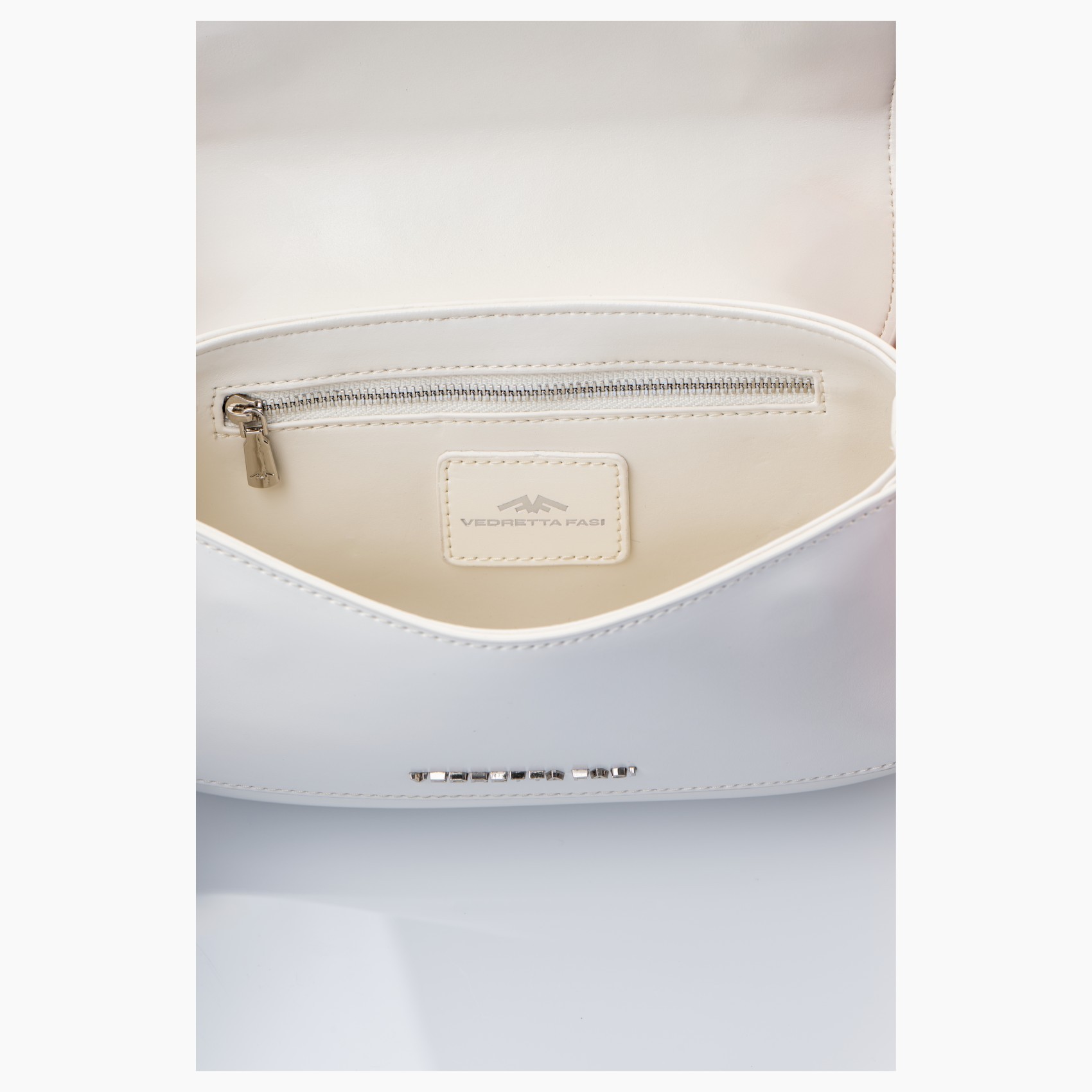 Interior bolso de hombro blanco