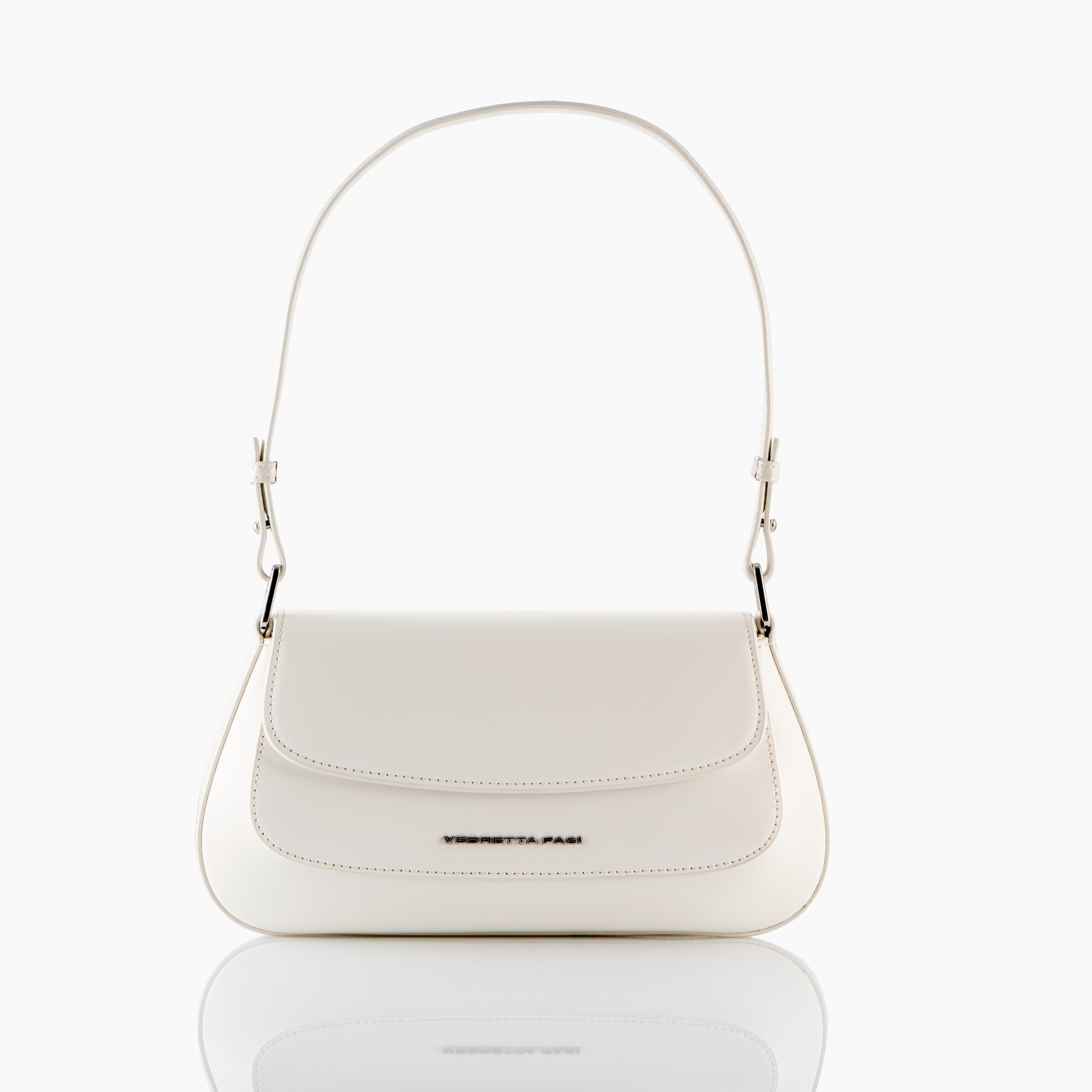 Frente bolso de hombro blanco