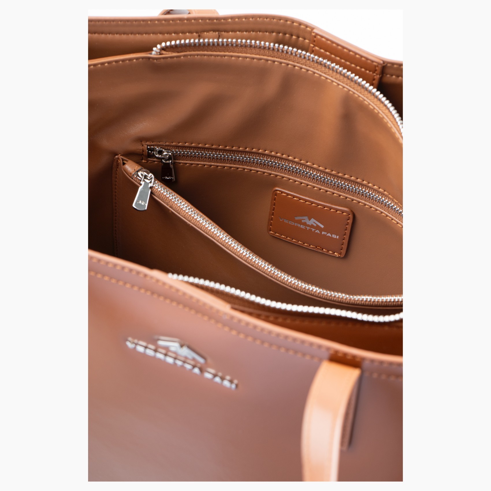 Interior bolso marron tote