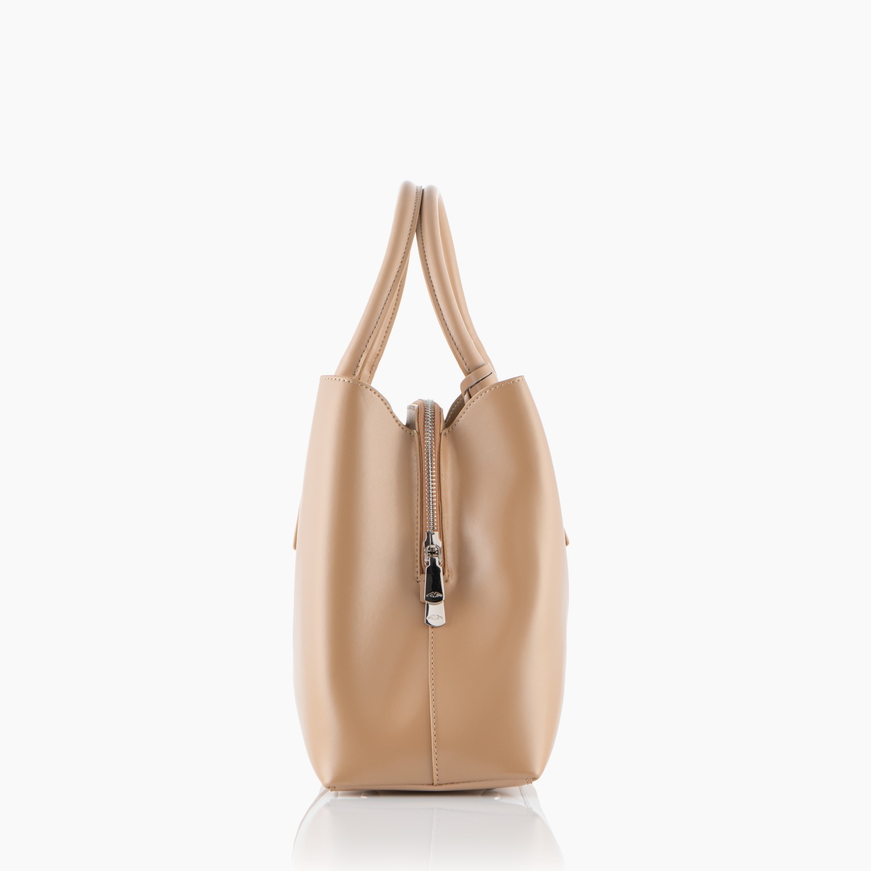 Lateral bolso piel beige