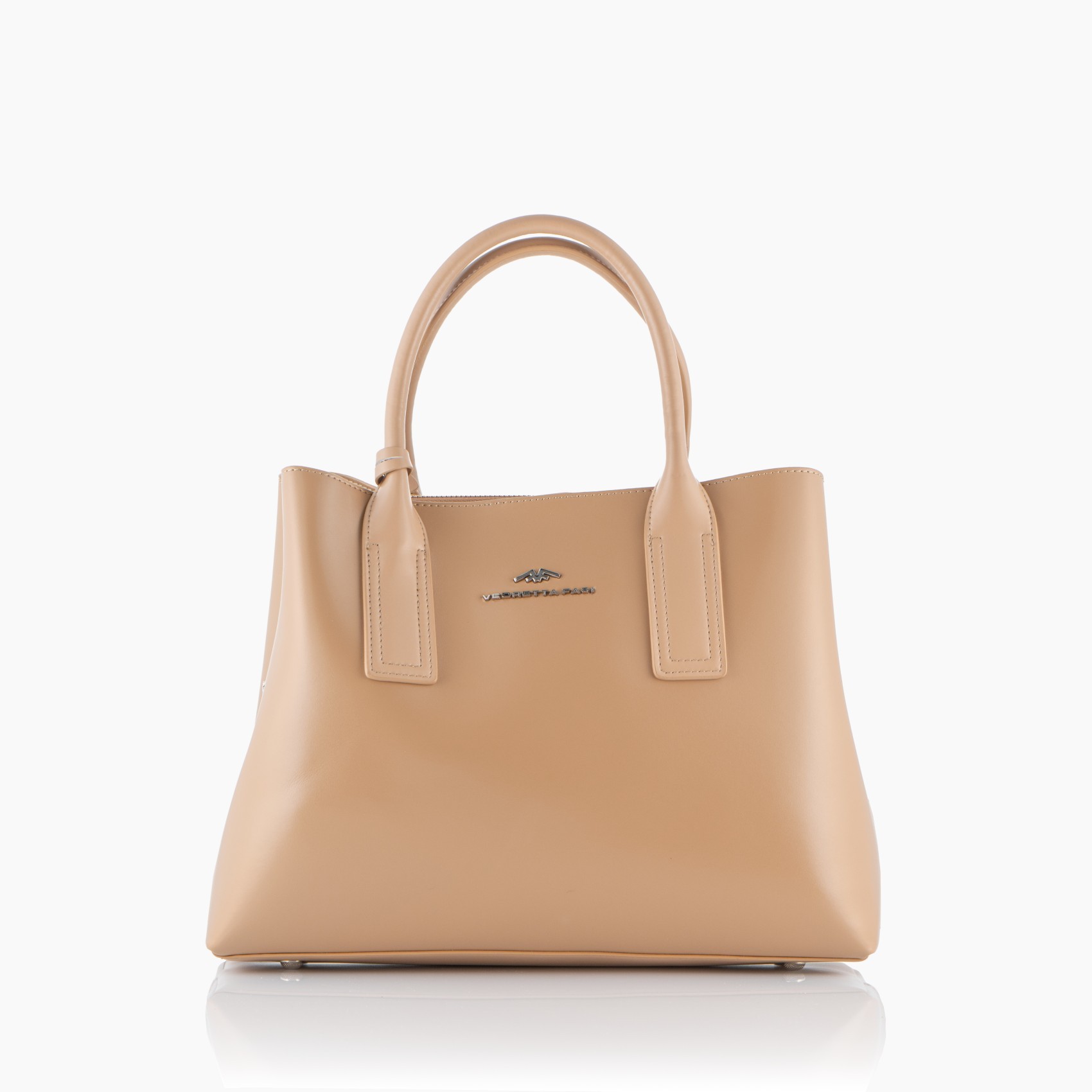 Bolso beige mediano