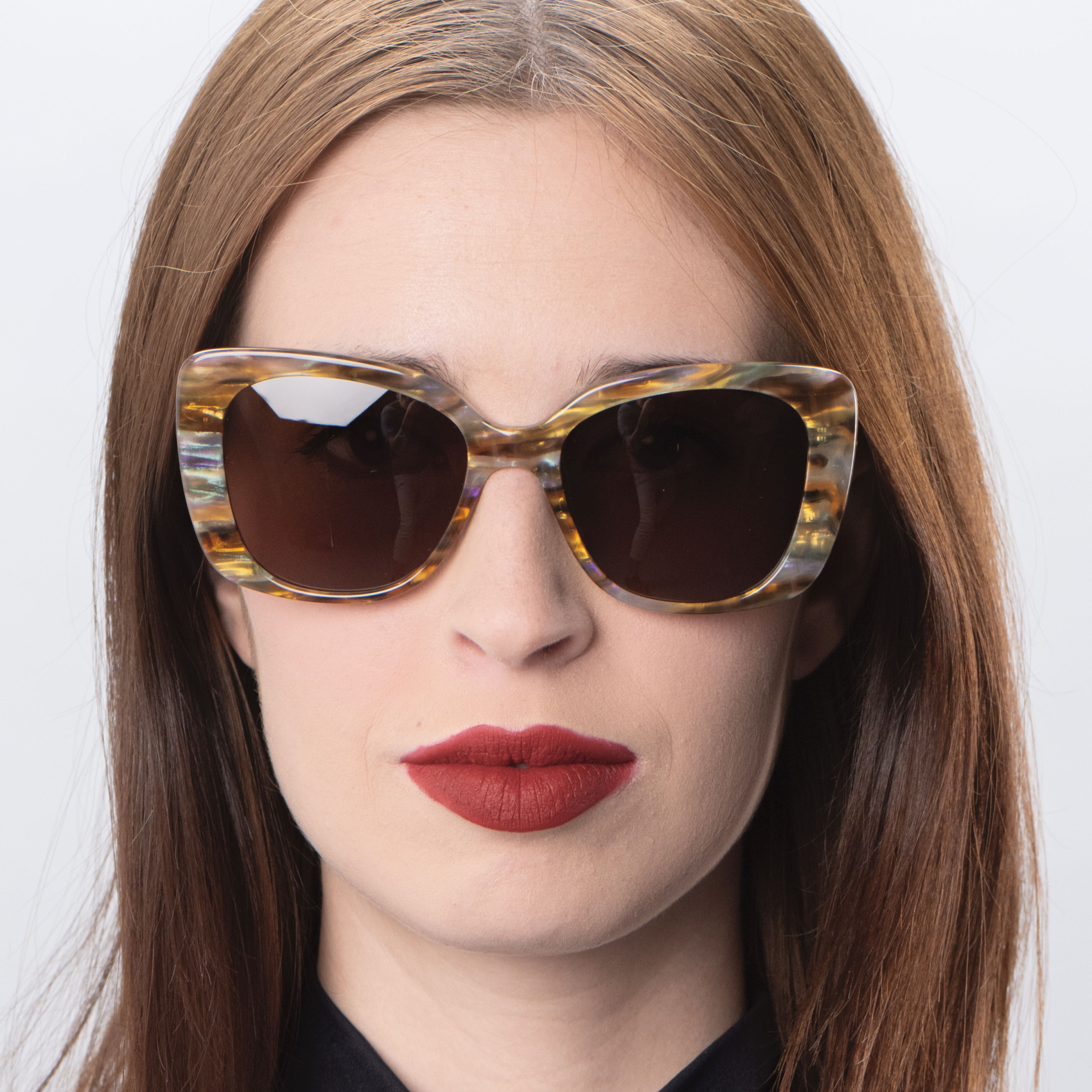 Gafas de sol cristal marrón para mujer