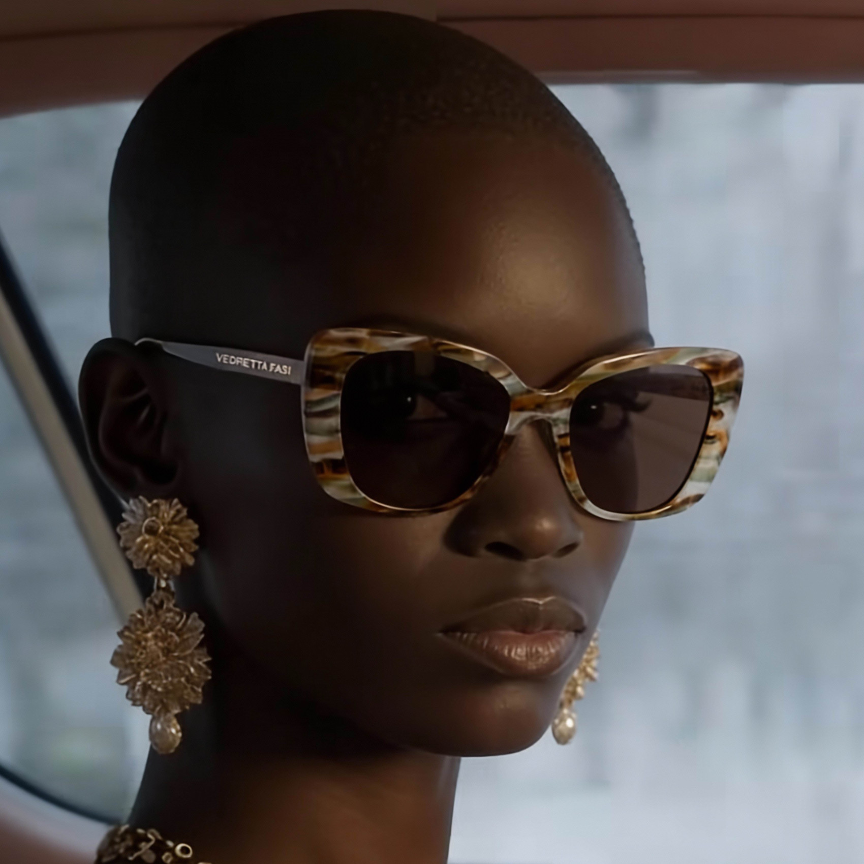 Gafas de sol cristal marrón para mujer